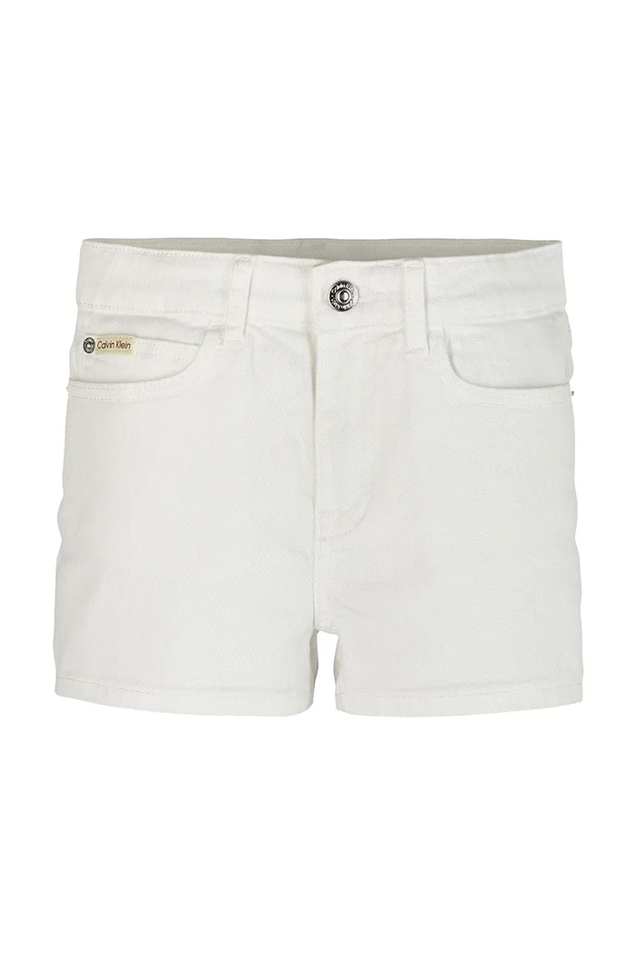 Детски дънков къс панталон Calvin Klein Jeans IG0IG02889.104.116.PPYA бял SS25