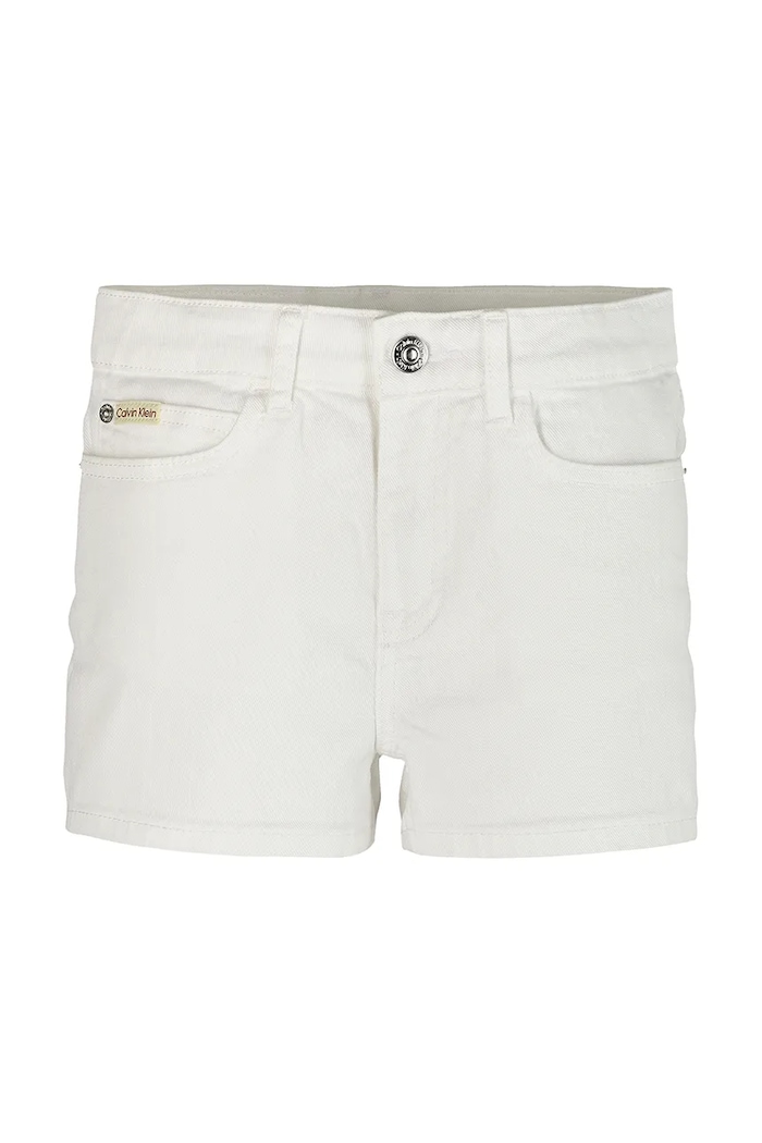 Детски дънков къс панталон Calvin Klein Jeans IG0IG02889.104.116.PPYA бял SS25