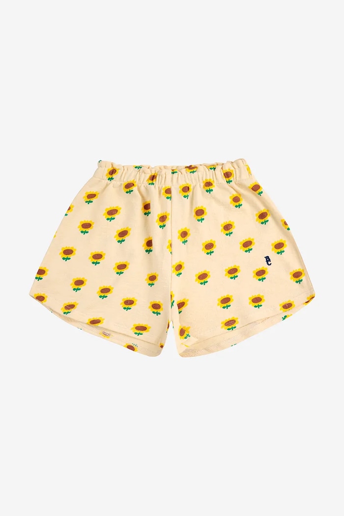 Dječje pamučne kratke hlače Bobo Choses Sunflower 125AC051 zlatna SS25