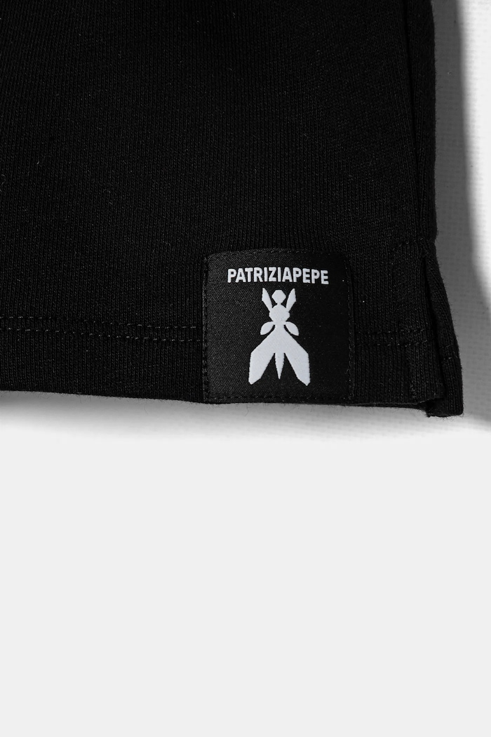 Dievča Detské bavlnené šortky Patrizia Pepe K103 7P0346.J095 čierna