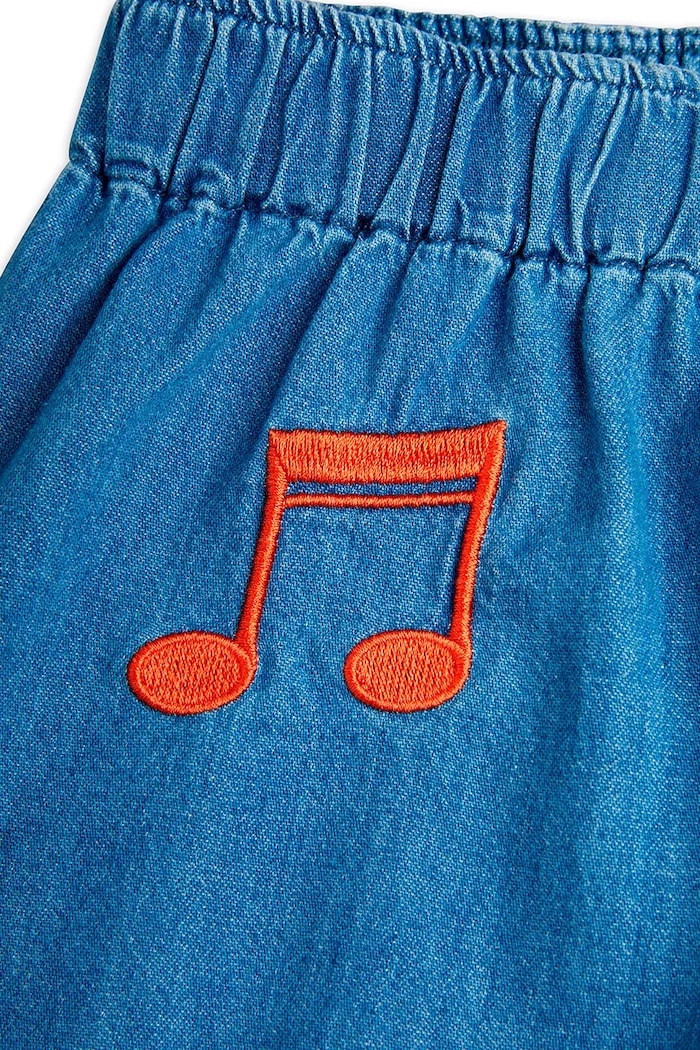 Fete Mini Rodini pantaloni scurti din denim pentru copii Note 2523014060 albastru
