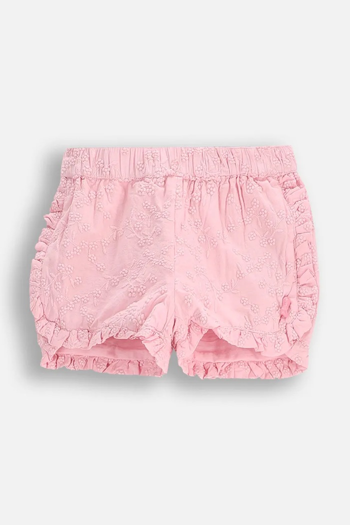 Coccodrillo szorty bawełniane niemowlęce casual różowy WC5119501HGN