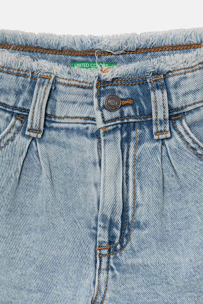 Dziewczynka United Colors of Benetton szorty jeansowe dziecięce 4UTPG902K.P.Seasonal niebieski