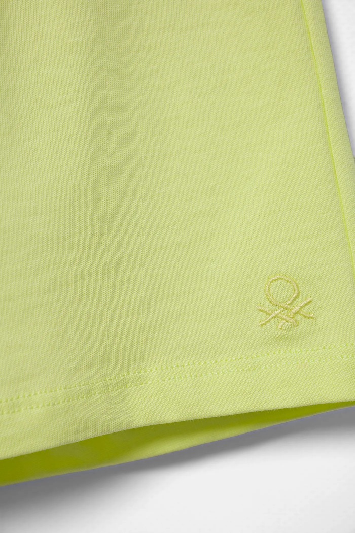 Fete United Colors of Benetton pantaloni scurți din bumbac pentru copii 3BL0G901T.P.Seasonal verde