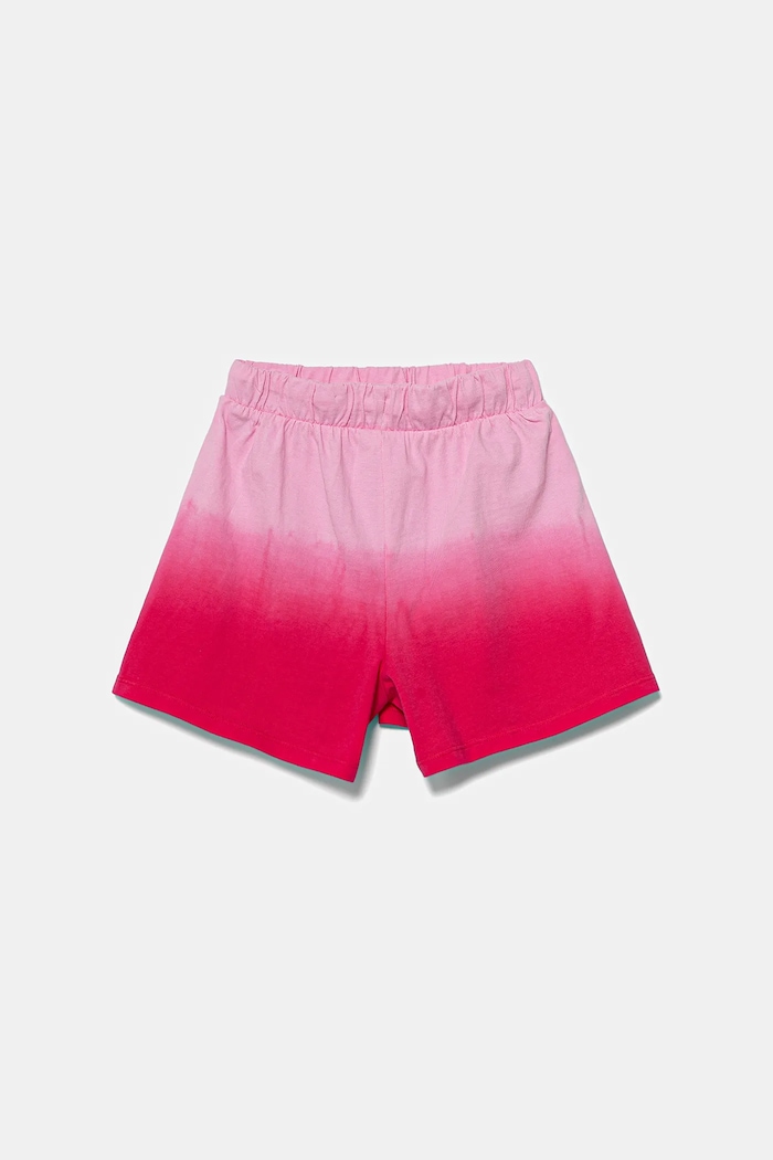United Colors of Benetton szorty bawełniane dziecięce 3NPDC903G.G.Seasonal różowy SS25
