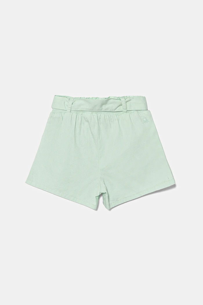Детски памучен къс панталон United Colors of Benetton 47RGG9030.P.Seasonal зелен SS25