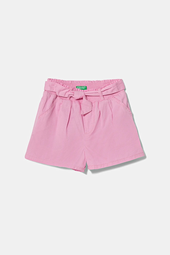 United Colors of Benetton szorty bawełniane dziecięce bawełna różowy 47RGG9030.P.Seasonal