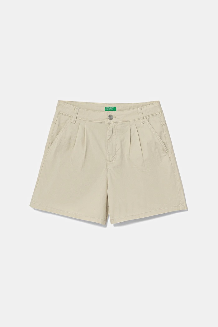 United Colors of Benetton szorty bawełniane dziecięce bawełna beżowy 47RGC903Y.G.Seasonal