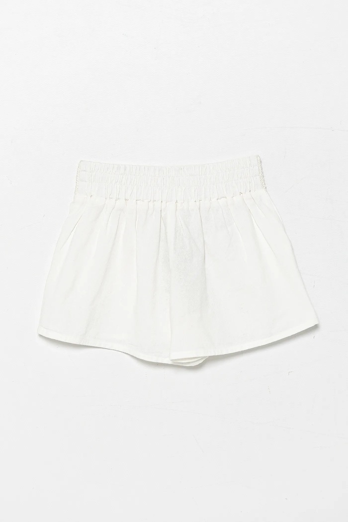 Dječje pamučne kratke hlače United Colors of Benetton 47JKG902U.P.Seasonal bijela SS25