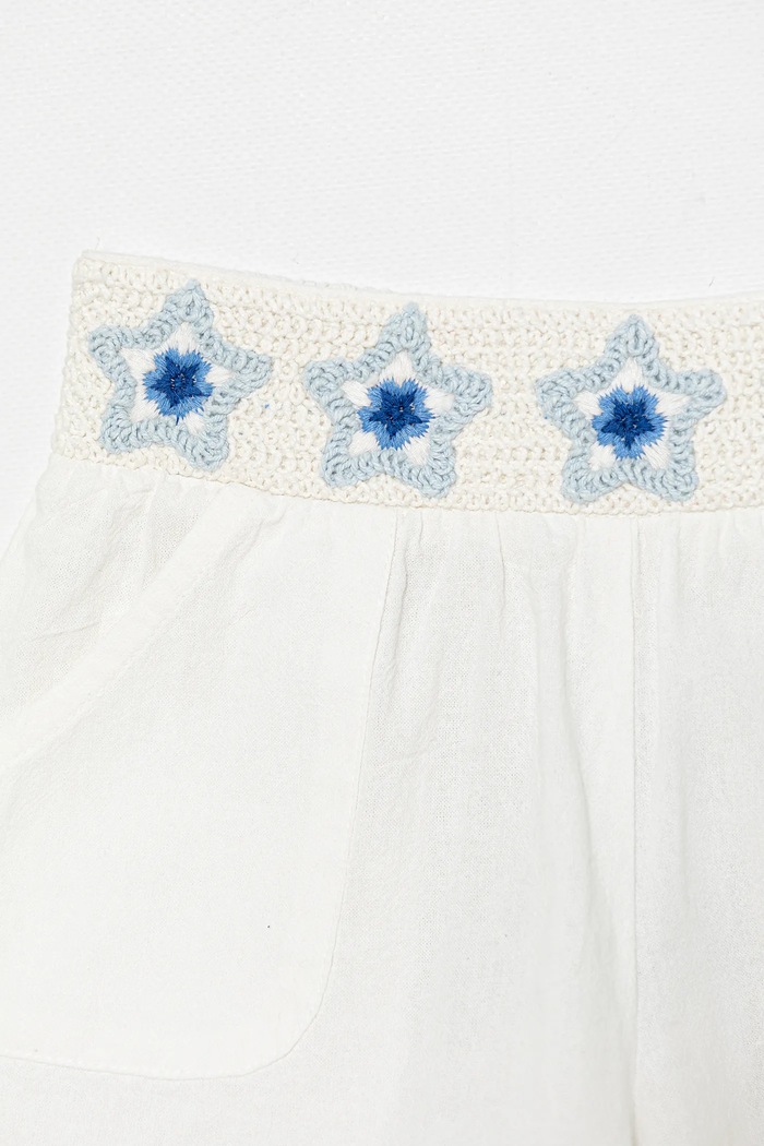 Djevojčice Dječje pamučne kratke hlače United Colors of Benetton 47JKG902U.P.Seasonal bijela
