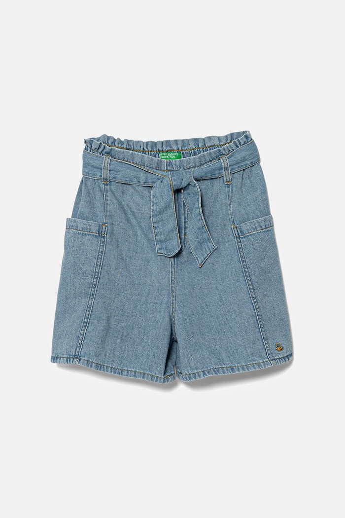 United Colors of Benetton szorty jeansowe dziecięce bawełna niebieski 4AD6C903V.G.Seasonal