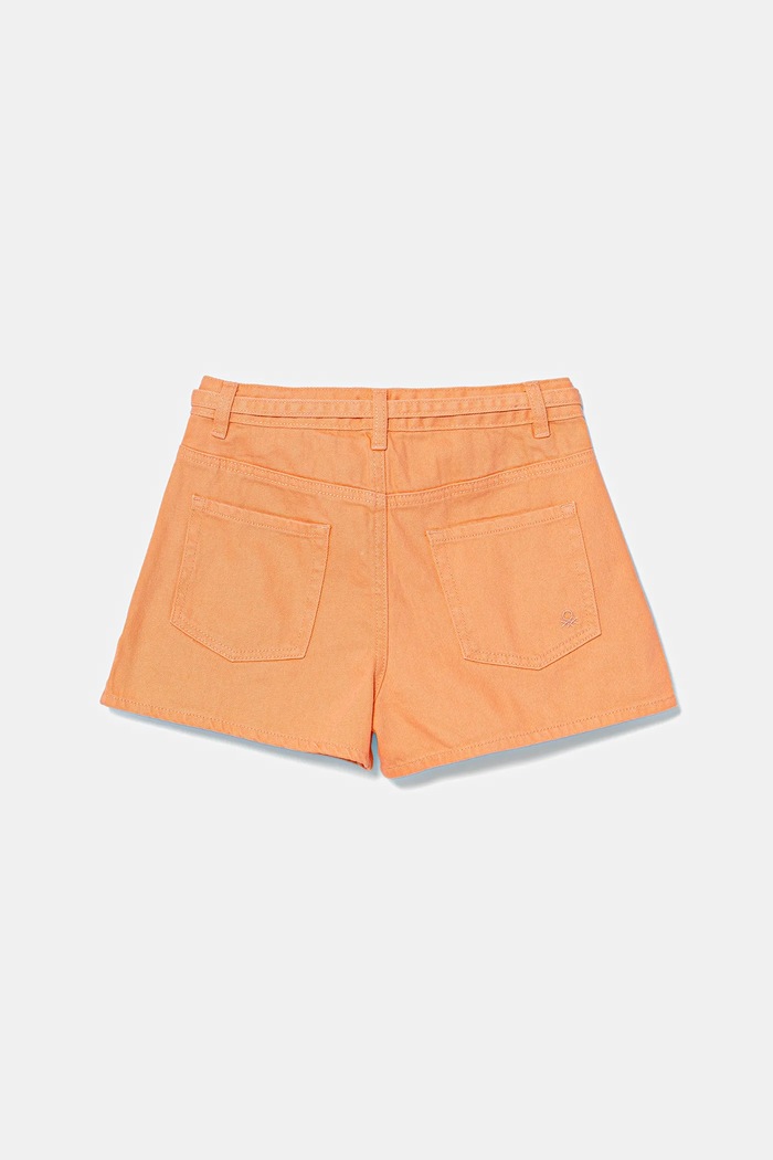 Παιδικό σορτς τζιν United Colors of Benetton 4PLRC903Z.G.Seasonal πορτοκαλί SS25