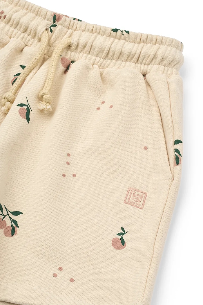 Liewood pantaloni scurți din bumbac pentru copii Gram Printed Sweatshorts bej LW19864