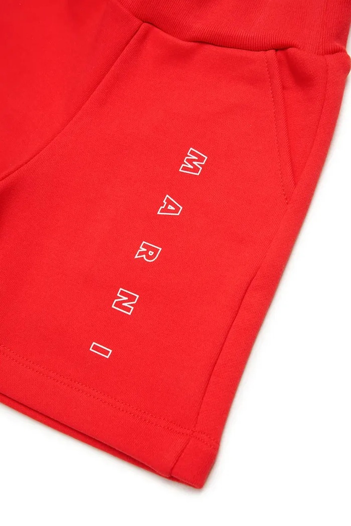 Dětské bavlněné šortky Marni MP193B SHORTS červená M01403