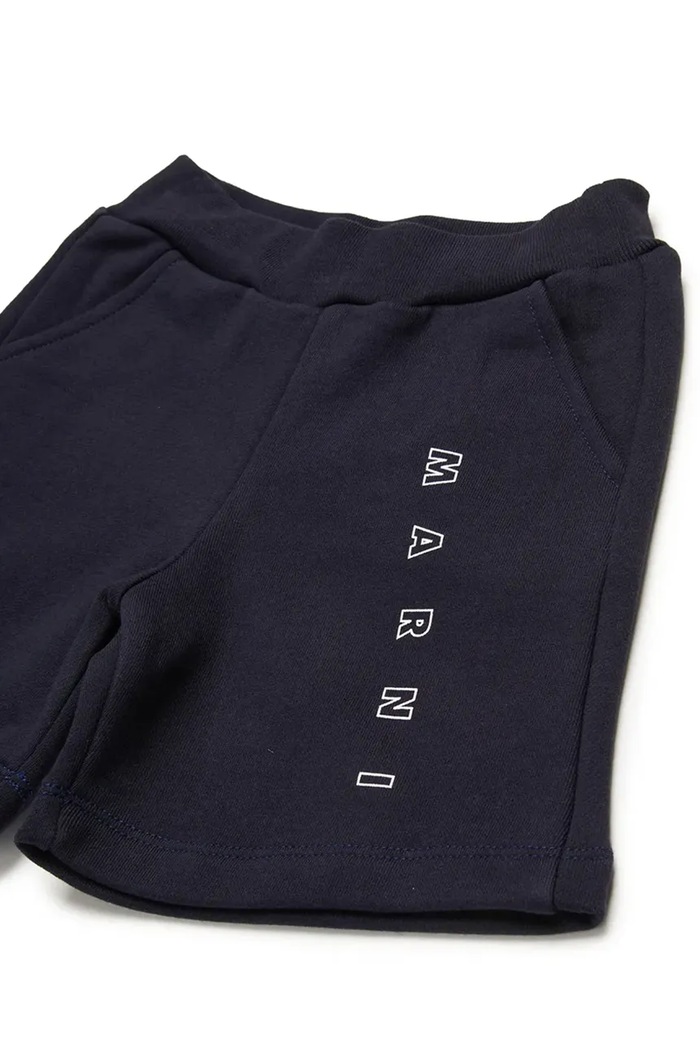 CHLAPEC Dětské bavlněné šortky Marni MP193B SHORTS M01403 námořnická modř