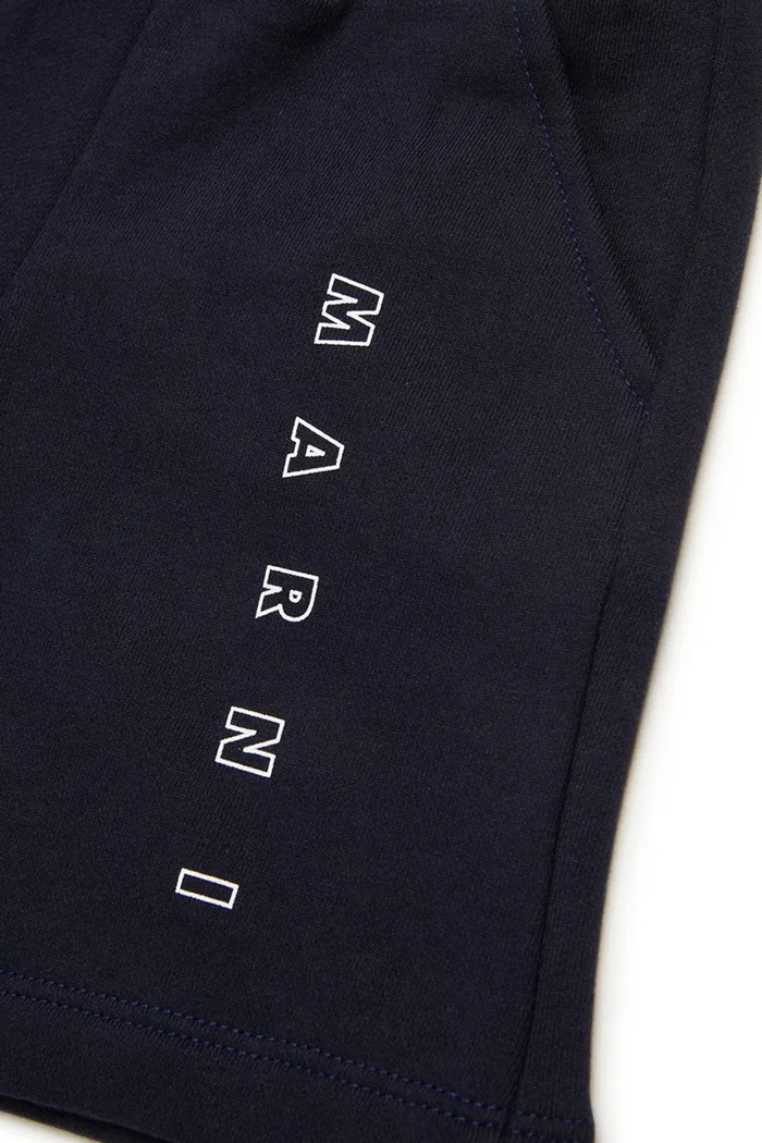 Dětské bavlněné šortky Marni MP193B SHORTS námořnická modř M01403