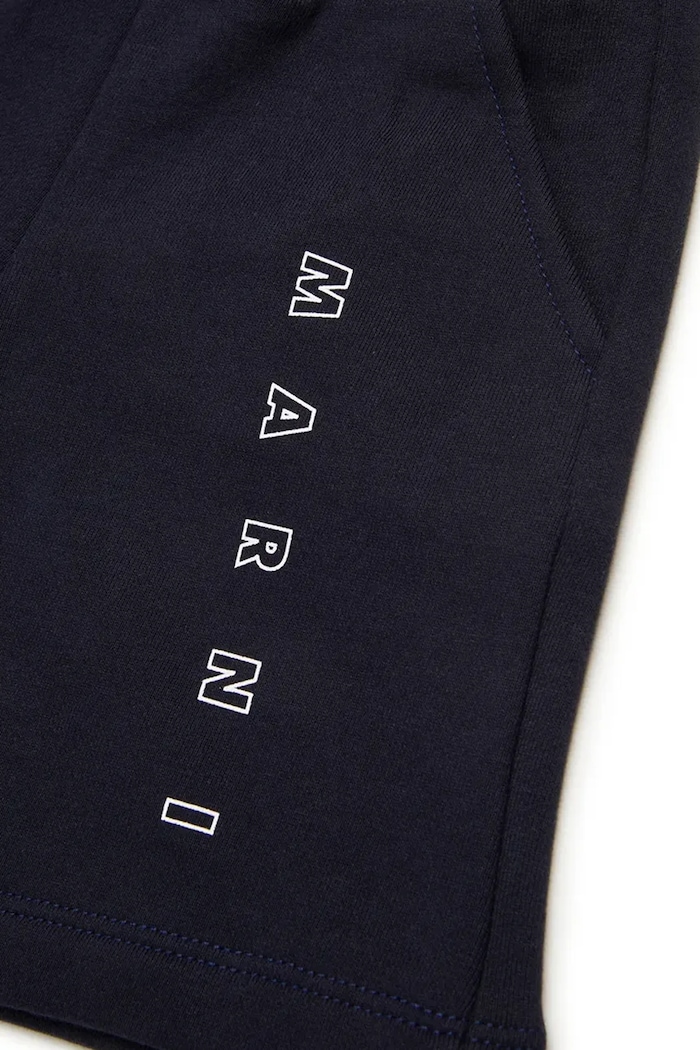 Dětské bavlněné šortky Marni MP193B SHORTS námořnická modř M01403