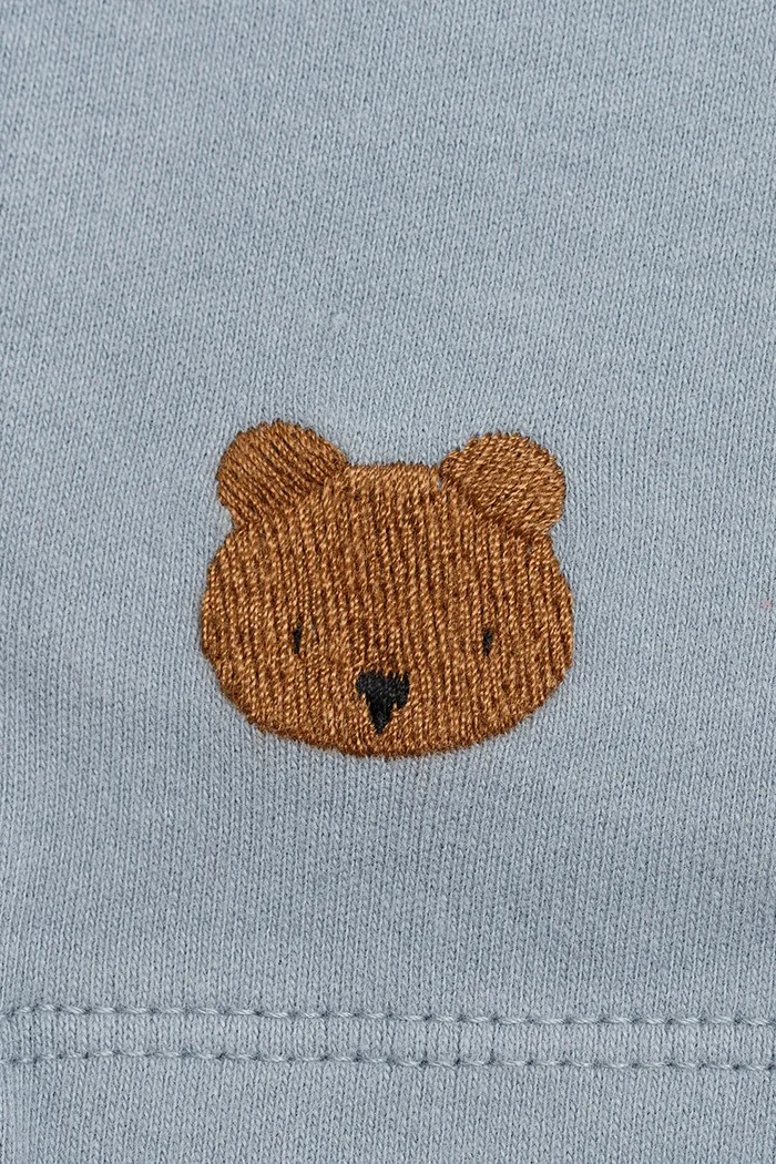 Donsje szorty bawełniane niemowlęce Ithri Shorts Bear niebieski 4096001.68.92