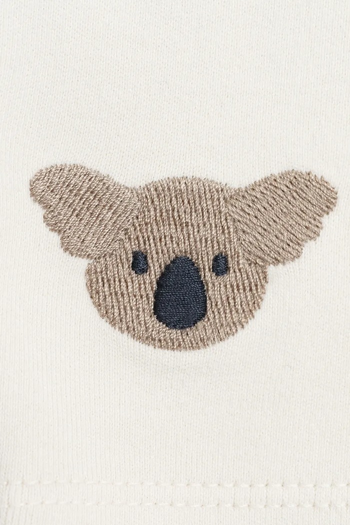 Βρεφικό βαμβακερό σορτς Donsje Ithri Shorts Koala λευκό 4096002.68.92
