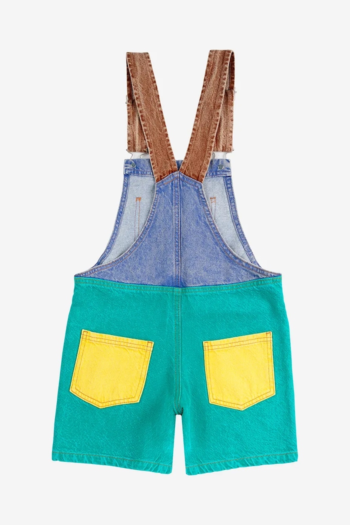 BIMBA Bobo Choses salopette jeans bambino/a Smiling 125AC097 turchese
