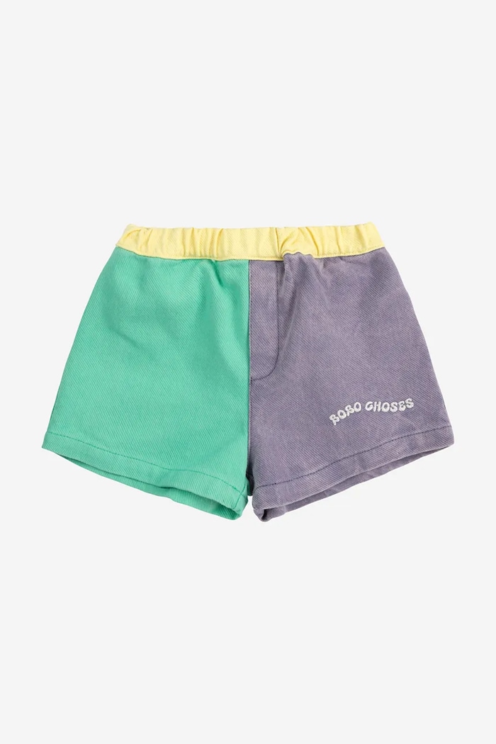Детски памучен къс панталон Bobo Choses 125AB046 зелен SS25