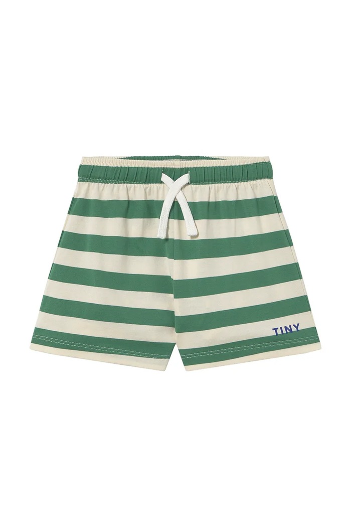 Tinycottons szorty bawełniane dziecięce STRIPES SHORT SS25.115 zielony SS25