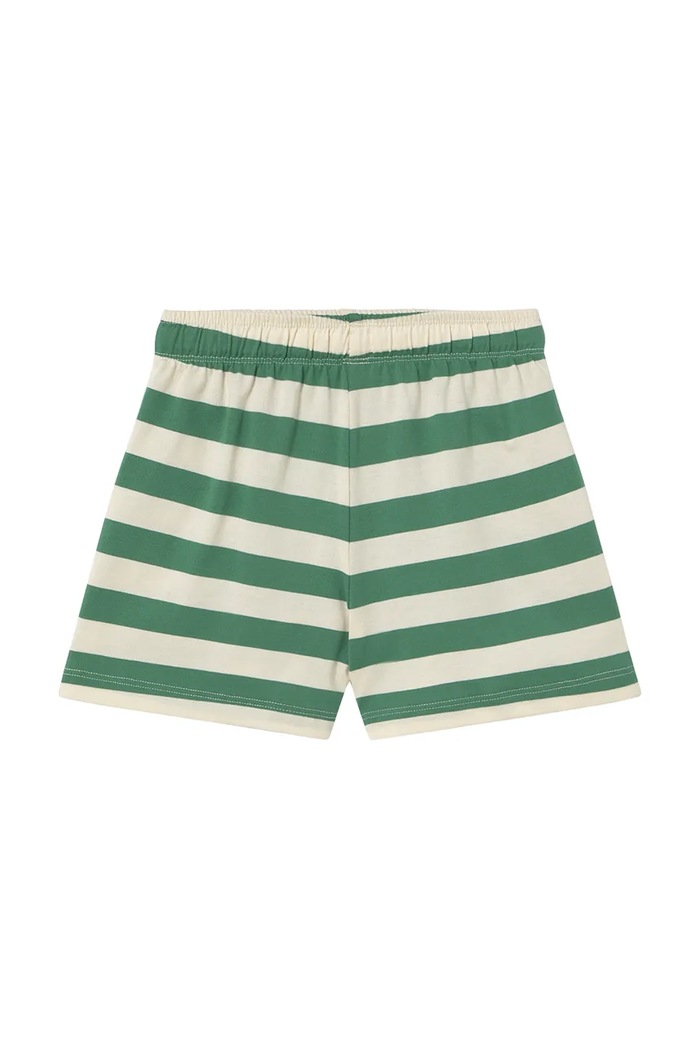 Chłopiec Tinycottons szorty bawełniane dziecięce STRIPES SHORT SS25.115 zielony