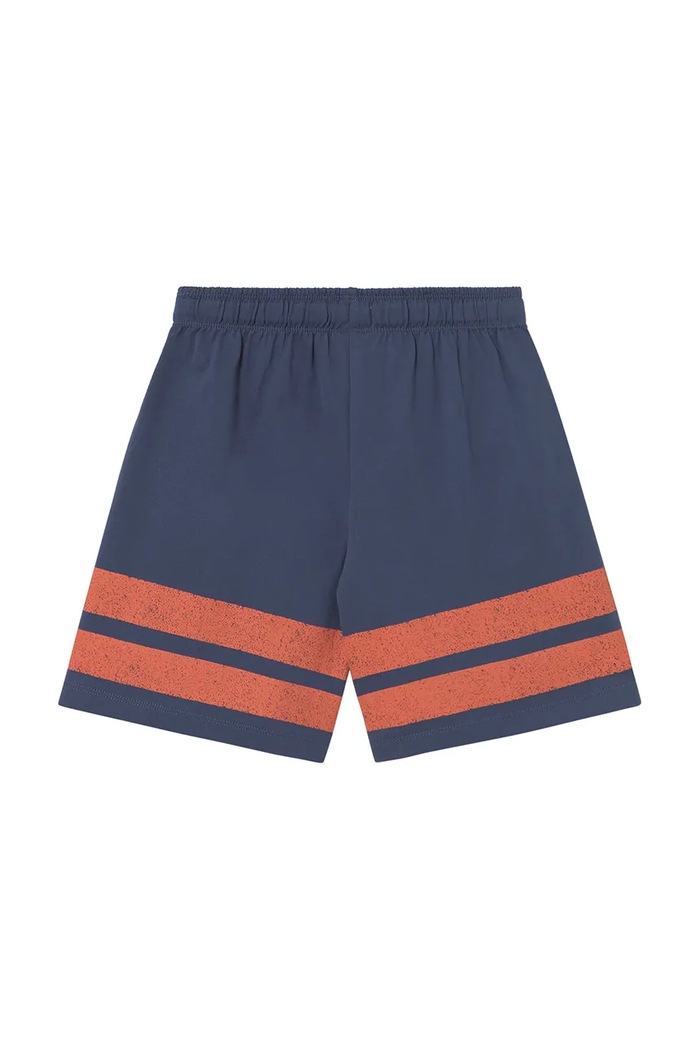 CHLAPEC Dětské bavlněné šortky Tinycottons STRIPES LOGO SHORT SS25.139 námořnická modř