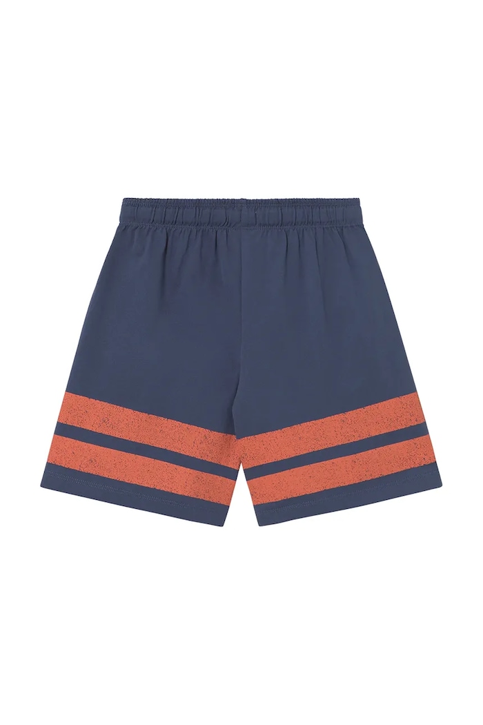 CHLAPEC Dětské bavlněné šortky Tinycottons STRIPES LOGO SHORT SS25.139 námořnická modř
