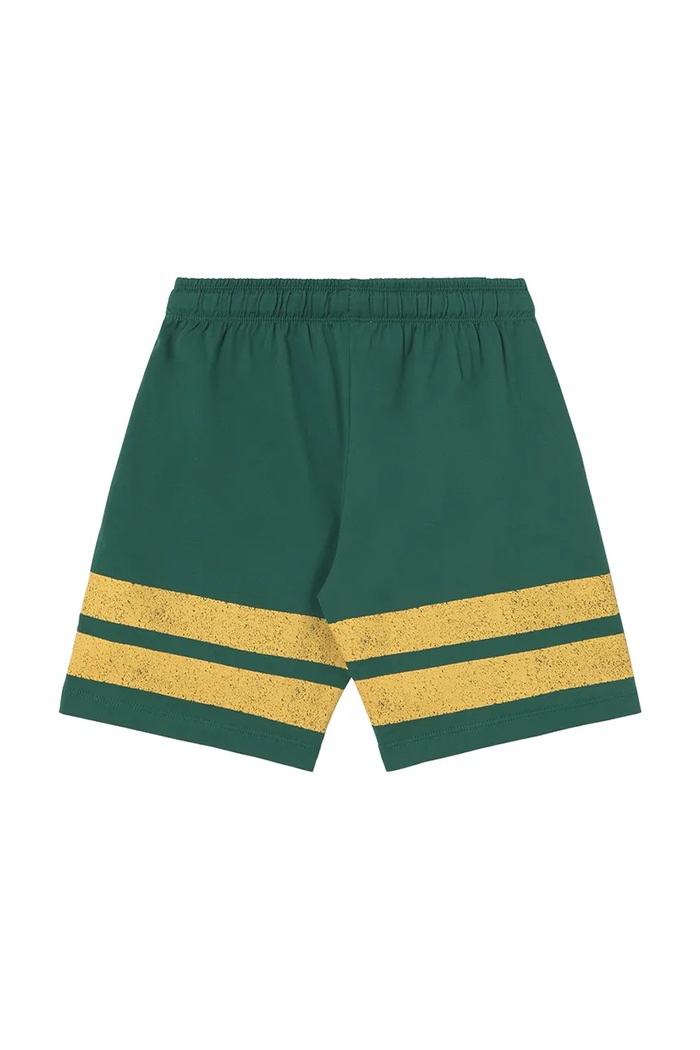 CHLAPEC Dětské bavlněné šortky Tinycottons STRIPES LOGO SHORT SS25.139 zelená