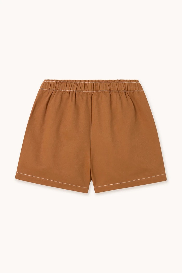 Tinycottons pantaloni scurți din bumbac pentru copii SOLID SHORT SS25.212 maro SS25