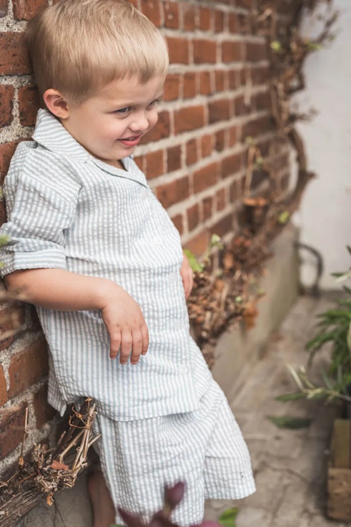 That's mine Pantaloni scurți pentru copii din bumbac Isa casual albastru 152563