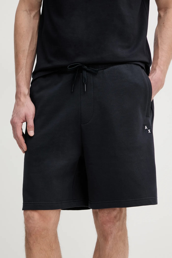 Bavlněné šortky Armani Exchange pletenina námořnická modř XM000471.AF13109
