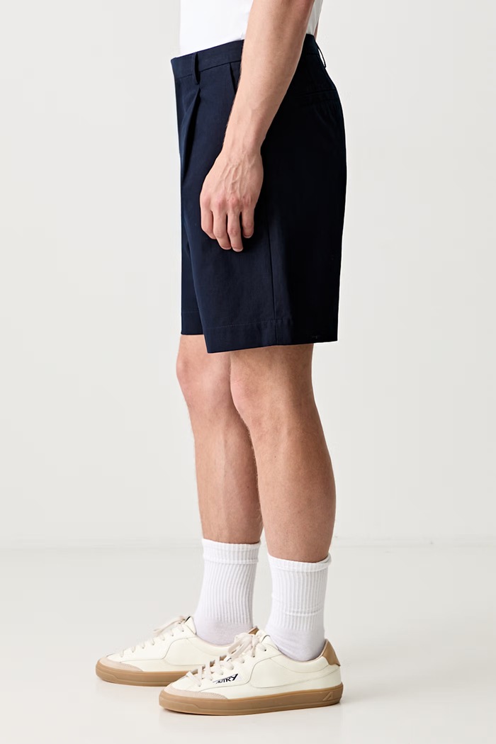 A.P.C. short crew pantaloni scurți eleganți din bumbac pentru bărbați COHFU.H10198 bleumarin SS25