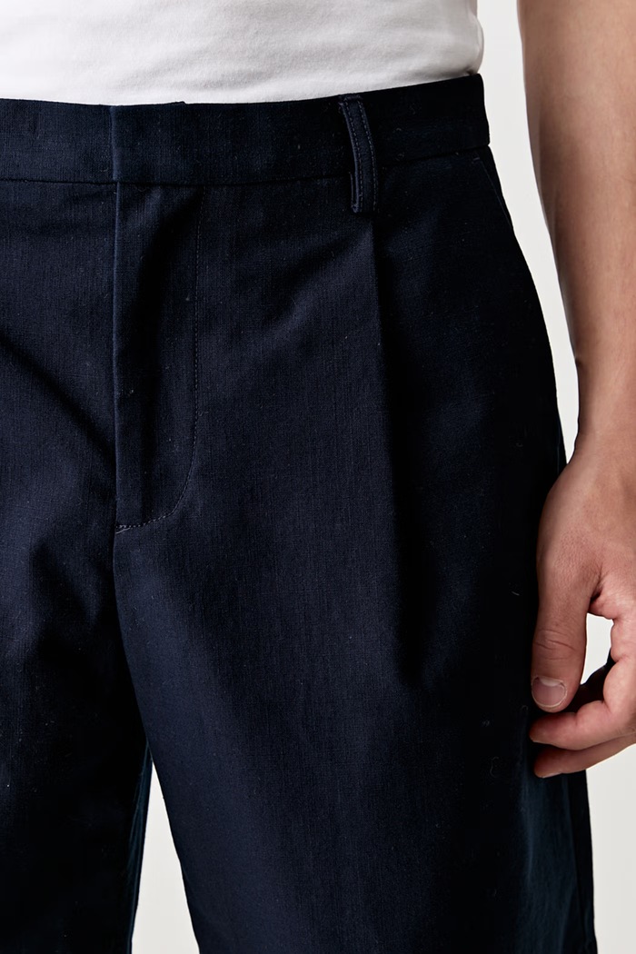 A.P.C. short crew dress shorts cotton Men's navy COHFU.H10198