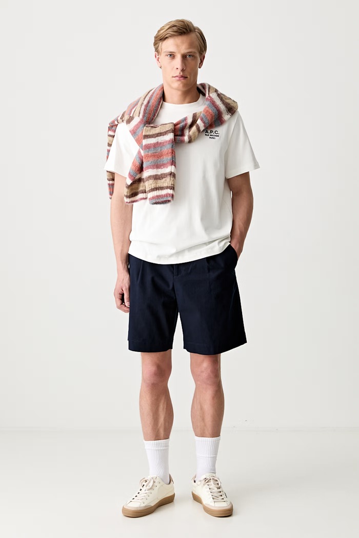 A.P.C. short crew dress shorts cotton Men's COHFU.H10198 navy