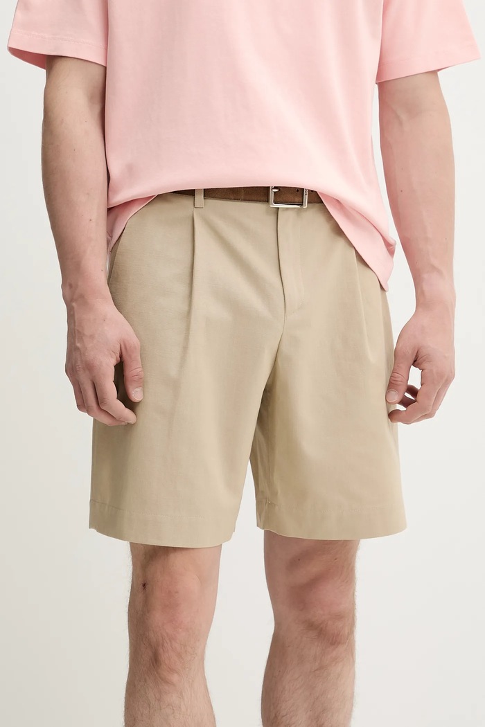 Pamučne kratke hlače A.P.C. short crew pamuk bež COHFU.H10198