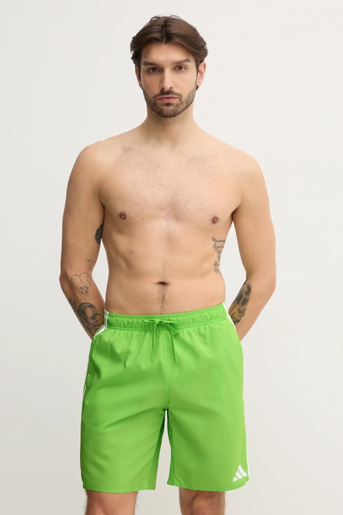 Plavkové šortky adidas 3S BLD SH 8IN JD4242 zelená SS25