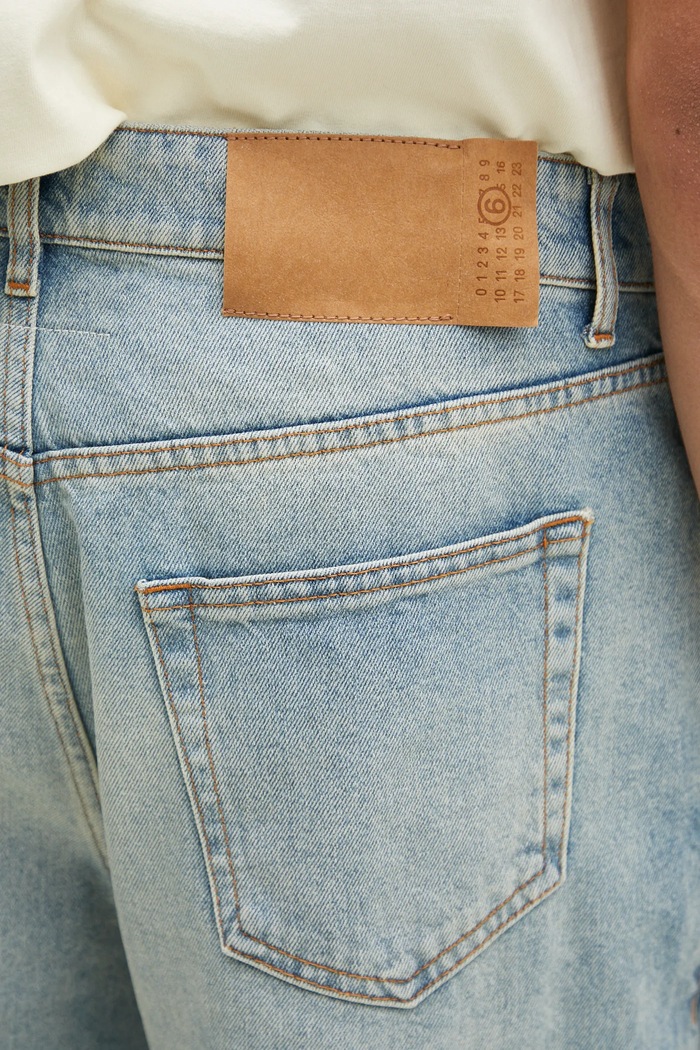 MM6 Maison Margiela pantaloncini di jeans blu SH0MU0014
