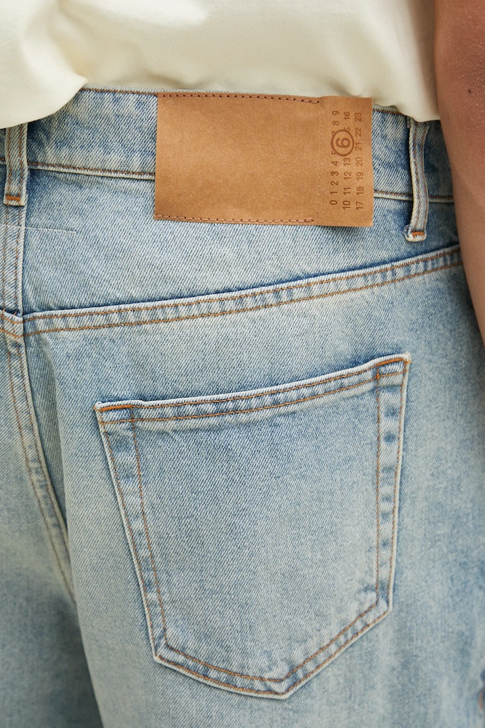 MM6 Maison Margiela pantaloncini di jeans blu SH0MU0014