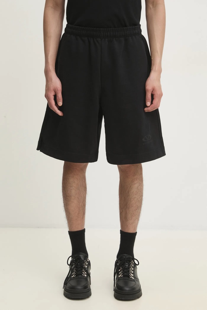 VETEMENTS shorts Oval Logo jersey black UA66SS600BB