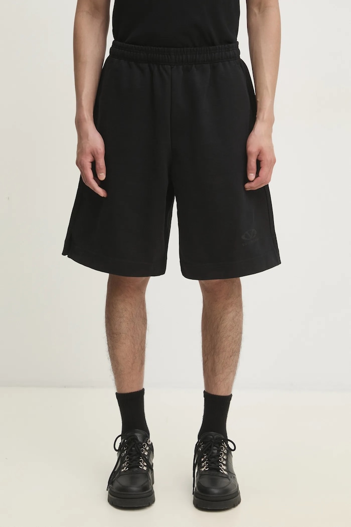 VETEMENTS shorts Oval Logo jersey black UA66SS600BB