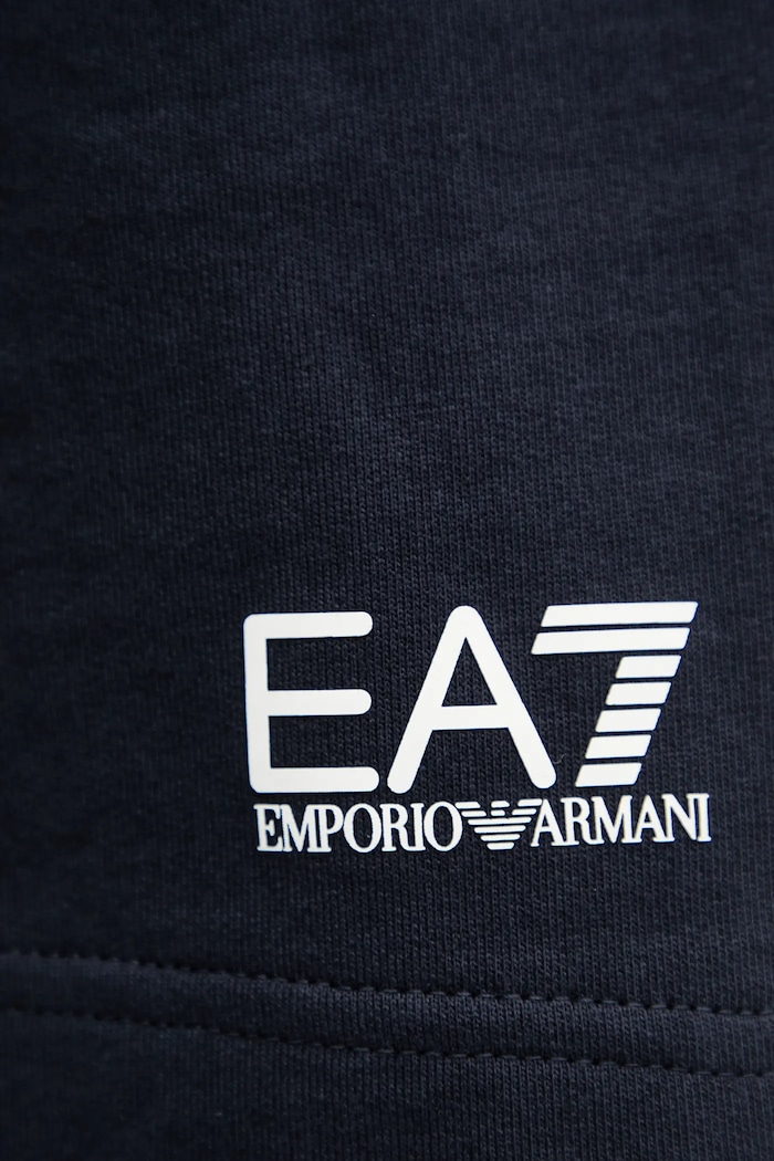 EA7 Emporio Armani trenirka kratke hlače moške bombažne mornarsko modra PJVRZ.8NPS65
