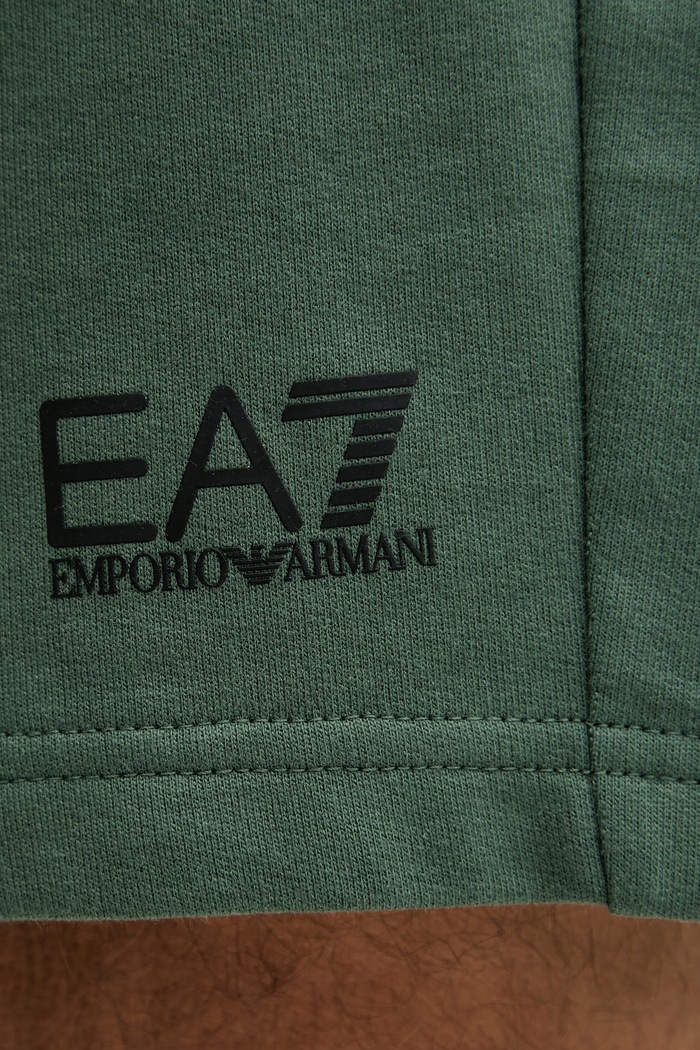 EA7 Emporio Armani trenirka kratke hlače moške bombažne zelena PJVRZ.8NPS65