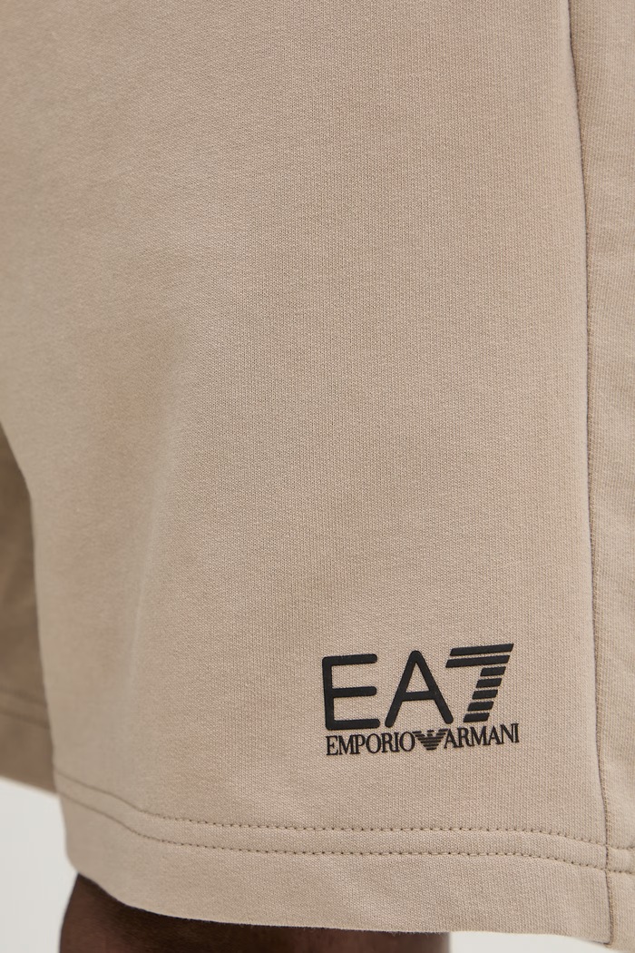 EA7 Emporio Armani trenirka kratke hlače moške bombažne bež PJVRZ.8NPS65