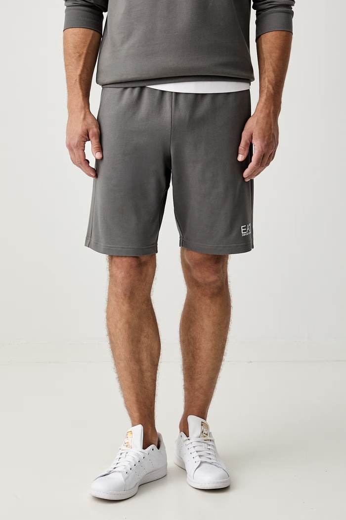 EA7 Emporio Armani szorty dresowe męskie bawełniane szary PJVRZ.8NPS65