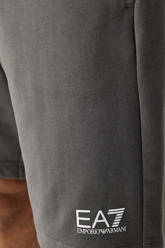EA7 Emporio Armani szorty dresowe męskie bawełniane szary PJVRZ.8NPS65