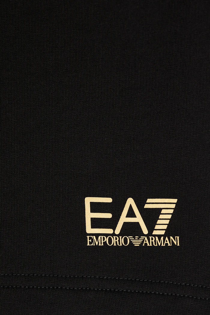 EA7 Emporio Armani trenirka kratke hlače moške bombažne črna PJVRZ.8NPS65