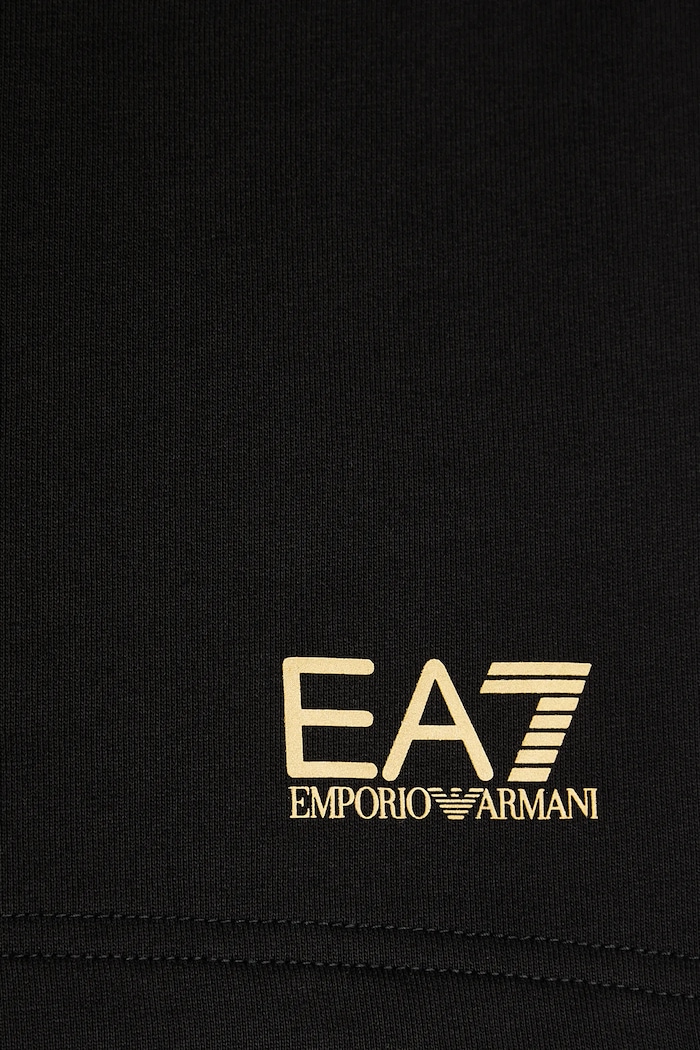 EA7 Emporio Armani trenirka kratke hlače moške bombažne črna PJVRZ.8NPS65