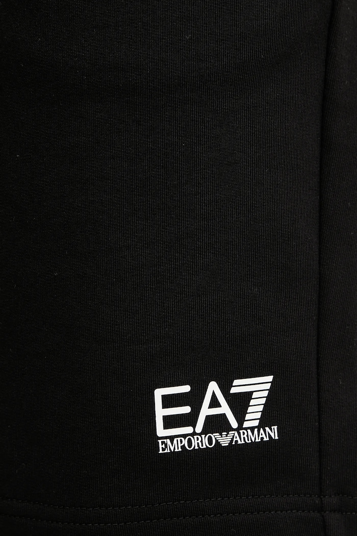 EA7 Emporio Armani trenirka kratke hlače moške bombažne črna PJVRZ.8NPS65